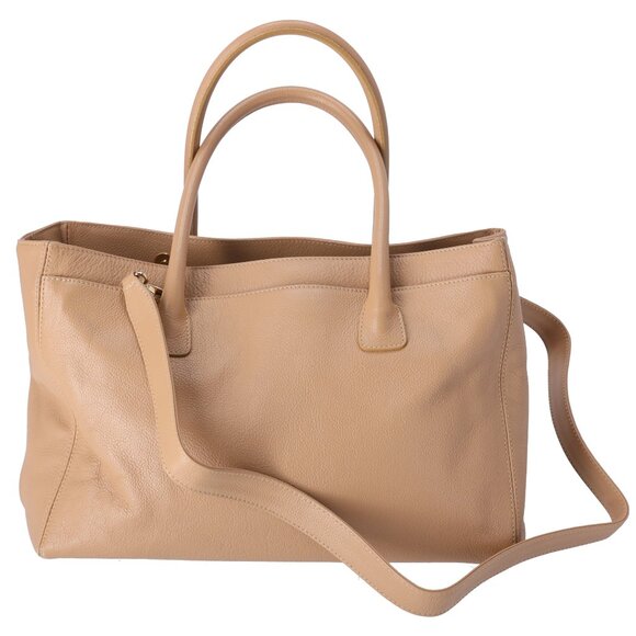 CHANEL Executive Tote Shoulder Bag A15206 Tan Grained Calf Leather - Picture 6 of 15